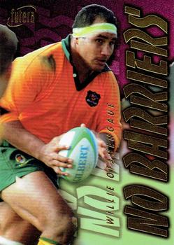 1996 Futera Rugby Union - No Barriers #NB5 Willie Ofahengaue Front